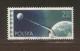 POLAND 1959 WATERMARK VARIETY W.III.2 2,50ZL SPACE FLIGHTS DISCOVERING COSMOS PERF USED Russia USSR Satellites - Variétés & Curiosités