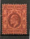 HONG KONG 1903 4c SG64 WATERMARK CROWN CA  LIGHTLY MOUNTED MINT Cat £24 - Ongebruikt