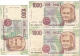 Lot 7 Billets 1000 Lires Montessori - 1000 Liras