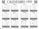 CAL575 - CALENDARIETTO 1999 - AERONAUTICA MILITARE - Formato Piccolo : 1991-00