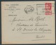 Paix 50c Rouge Type III Avec Pub Tétra Sur Lettre De Nantes Pour Saint-Denis-la-Chevasse (Vendée) - Cartas & Documentos