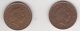 Grande Bretagne Monnaies   LOT 2  Pieces Set 2 Coins  One Penny 1998 Et 1999 - Collections