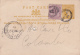 CEYLAN - 1899 - CARTE ENTIER POSTAL De RATNAPURA Pour COLOMBO Avec TIMBRE AJOUTE APRES (?) - Ceylon (...-1947)