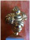 STATUETTE   MICHELIN  BIBENDUM  EN  BRONZE DORE  SIGNE GERARD  SOCLE MARBRE   Ht Totale  20 Cm  Socle  7x 7 Poids 3 Kg - Other & Unclassified