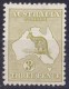 Australia 1913 Kangaroo 3d Olive 1st Wmk Die I MH - - Neufs