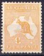 Australia 1913 Kangaroo 4d Orange 1st Wmk MH - Ungebraucht