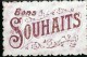 Carte Brodee Bons Souhaitis 1.1.1908 Belgieque 2 Scans Padlin ? - Feesten En Evenementen
