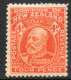 New Zealand 1910 - 4d Orange P14 (line) SG396 MH Cat £22 For HM SG2020 - MUST See Scans & Description Below - Ongebruikt