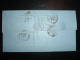 LETTRE (PLI) TP ANGLAIS 4P + 1P OBL. 12 + PD ROUGE + CACHET 4 FEVR 63 ANGL. AMB. CALAIS D (62 PAS DE CALAIS) - Army Postmarks (before 1900)