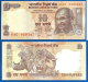 Inde 10 Roupies 2010 Lettre A India Rupees Gandhi Elephant Tigre Animal Asie Paypal Skrill OK - Indien