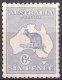 Australia 1915 Kangaroo 6d Blue 3rd Wmk MH - Neufs