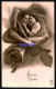 Lot De 2 CPA - Couple D´amoureux S´embrassant Au Coeur D´une Fleur -Baiser D´Amour - Cachet Postal Hexagonal  Gillonnay - Couples