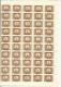 HUNGARY - UNGHERIA - MAGYAR 1965 1969 DUE POSTAGE PORTO 4 FT NUMERAL TASSE CIFRA SHEET USED FOGLIO USED - Full Sheets & Multiples