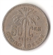 CONGO  BELGE  50 CENTIMES  1925 - 1910-1934: Albert I