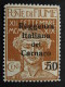 ITALIA Regno Fiume-1920- "Reggenza Carnaro" C. 50 Su 20 MH* (descrizione) - Fiume