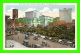 PROVIDENCE, RI - EXCHANGE PLACE SHOWING SKYSCRAPERS - ANIMATED WITH OLD CARS  - PUB. BY BERGER BROS - - Providence
