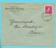 724R (-10%) Op Brief Met Stempel PLOMBIERS  &#9650; , Met Hoofding MOULIN / BRUWIER-SCHYNS / HOMBOURG - 1946 -10%