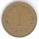 MALTA 1 CENT 1972 - Malte