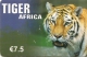 CARTE-PREPAYEE-TIGER AFRICA-7.5€-TETE DE TIGRE-31/12/2008-UTIL ISEE-BE - Autres & Non Classés