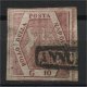 ITALY, NAPOLI / NAPLES EXTREMELY RARE POSTAL FORGERY 10 GRANA - Naples