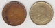 @Y@  India Britisch 2 X 1/4  Anna 1936  WRONG METAL  ?    7 Picture's    (2552) - India