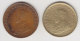 @Y@  India Britisch 2 X 1/4  Anna 1936  WRONG METAL  ?    7 Picture's    (2552) - Inde