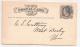 US - 3 - POSTAL CARD Sent 1876 From NEWPORT, VT  To WEST DERBY, Blue Muted Cancel,  Related To A BANKRUPT Dividends - ...-1900