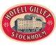 Sweden  Hotel Labels  6 P    Stockholm         Regina  Eden    Terminus   Gillet   Bromma   Carlton - Hotel Labels