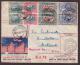 South Africa New Years Flight KLM Cover From Holland, Amsterdam - 1938 - Postal History - Redirecting Address - Briefe U. Dokumente