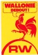 Delcampe - Lot De 9 Autocollants - Emblême "Coq Wallon" - Autres & Non Classés