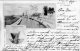 [DC7493] VIAREGGIO (LUCCA) - TOSCANA - UN SALUTO DA VIAREGGIO - PORTO - CARTOLINA - Viaggiata 1899 - Old Postcard - Viareggio