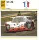 Fiche  -  24 Heures Du Mans  -  1983  -  Cougar C-01  -  Carte De Collection - Voitures