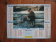 Calendrier De La Poste 1996    PTT    Recto Verso Filandière Er Pêcheur Réparant Son Filet - Grand Format : 1991-00