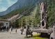 CPA KAPRUN- MOUNTAIN RESORT, FUNICULAIR, TRAINS, FOUNTAIN, STAMP - Kaprun