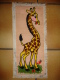 Ancien Canevas Fait Main Representant Une Girafe (13-4587) - Tapis & Tapisserie