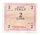 ITALY 2 LIRE 1943 VF P M11b - Allied Occupation WWII