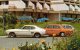 < Automobile Auto Voiture Car >> Ford Capri, Mercedes 220, Hotel Samir, Mohammedia, Maroc - Voitures De Tourisme