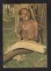 Papua New Guinea NUDE NAKED WOMAN WABAG WOMAN MAKING BILUM GRANDMA KNITTING + 1976 LOCAL STAMP USED - Papua Nuova Guinea