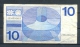 NETHERLANDS 10 GULDEN / 10 GUILDERS YEAR 1968 P91 USED BANKNOTE - 10 Gulden