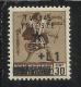 OCCUPAZIONE JUGOSLAVIA DI TRIESTE 1945 SOPRASTAMPATO FILIGRANA WATERMARK L. 1 SU 30C E L. 10+10 SU 30 C MLH - Joegoslavische Bez.: Trieste