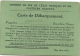 CARTE DE DEBARQUEMENT . RAILWAYS... - Andere & Zonder Classificatie