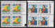 USA Scott 2344-45, 2367-68, 2428 Plate Blocks 5 In All Face Value $4.25 Mint NH Xmas - Números De Placas