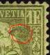 SWITZERLAND - SITTET  HELVETIA - ERROR  " Press Over Double Paper " - *MLH - 1862 - Unused Stamps