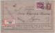TCHECOSLOVAQUIE  - 1926 - ENVELOPPE PUB RECOMMANDEE De PRAGUE => LYON - CACHET DE CIRE AU DOS - Storia Postale