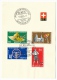 SUISSE - Cachets "Atome Pour La Paix" (1ere Exposition) Sur 2 Feuillets PTT - 1955 - FDC