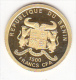 REPUBLIQUE DU BENIN . 1500 FRANCS CFA 2010 .CHARLES DE GAULLE . OR -GOLD . - Benín