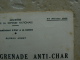 Livret Carnet Grenade Anti Char A Fusil De 73 Mm Daté 1952 Indochine - Decotatieve Wapens