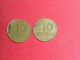 Lot De Deux Monnaies(Date Se Suivent)/ 10 Centavos / Perou De 1953 Et 1954 En TTB.+ - Pérou
