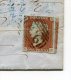 (300) GB Stamp On Cover - 24-06-1849 - 1d Red From Black Plate - With Extra Wide Right Margin - Unclassified