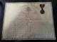 Médaille De L'Yser Et BREVET Belgique Du Soldat SIMON Georges Poilu Mission Militaire Française Auprès De L'armée Belge - Belgique